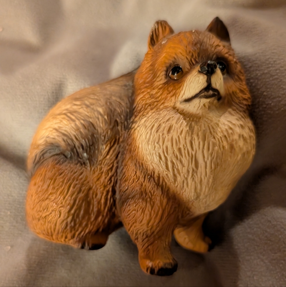 Adorable Pomeranian  Figurine